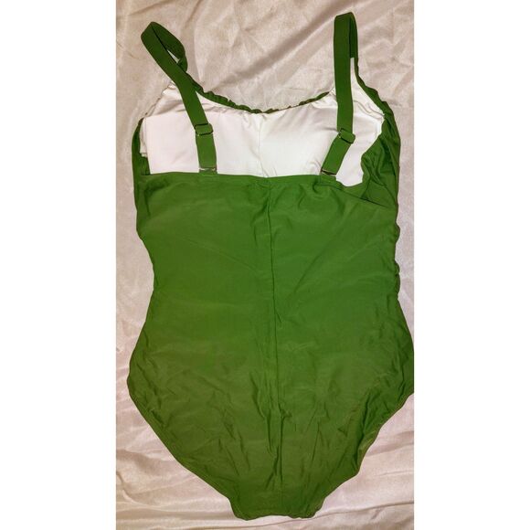 NWT Laphee Rose Tummy Control Size XL One Piece  Green Beach Adjustable Straps - Picture 2 of 5